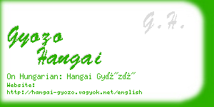 gyozo hangai business card
